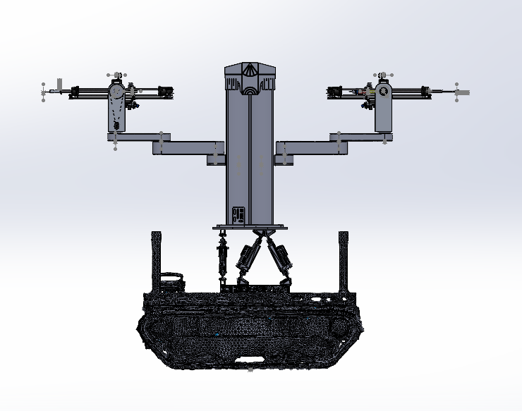 HARVIER engineering CAD front view